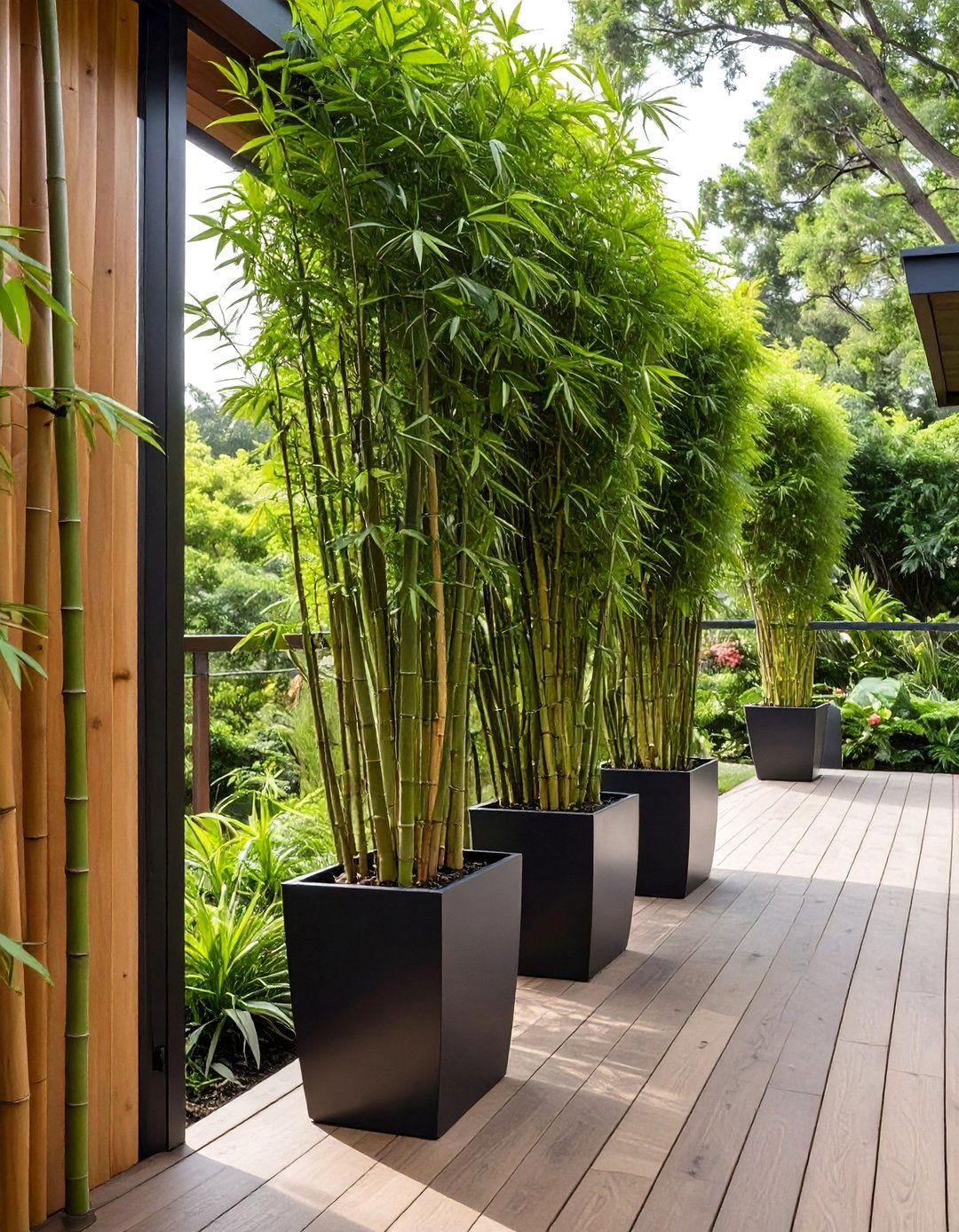 The Privacy Screen Deck Garden - 30 deck decorating ideas with plants