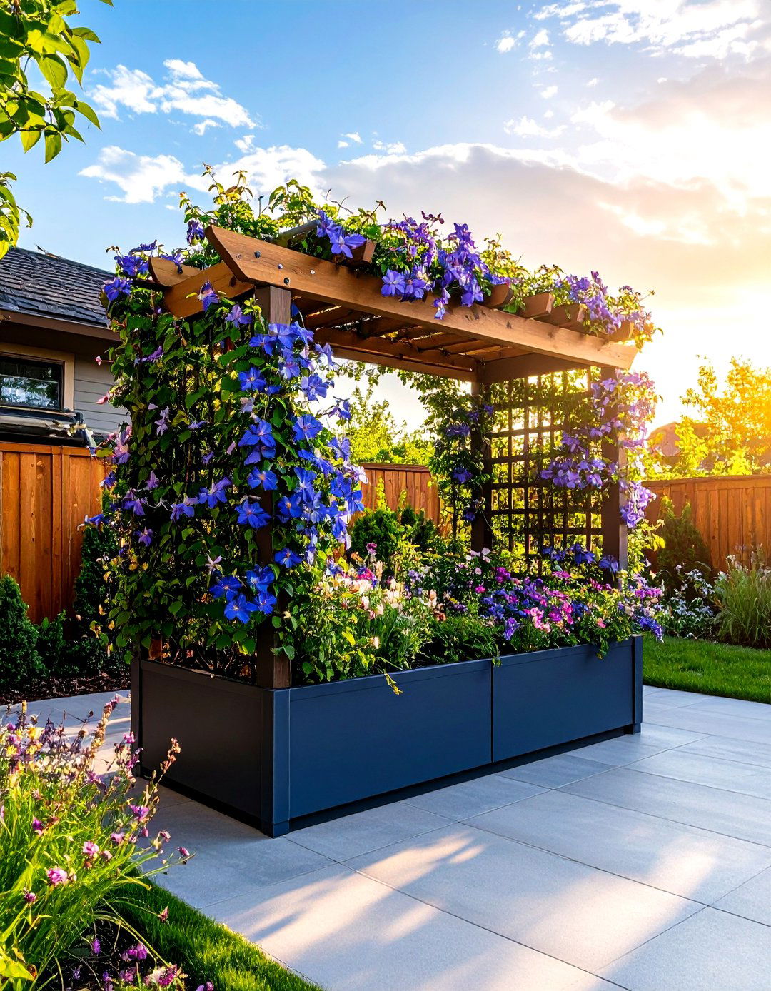 The Privacy Screen Planter - 30 easy landscaping ideas