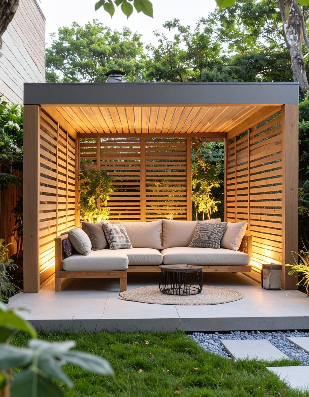 The Privacy Screen Sanctuary - 30 modern small backyard ideas
