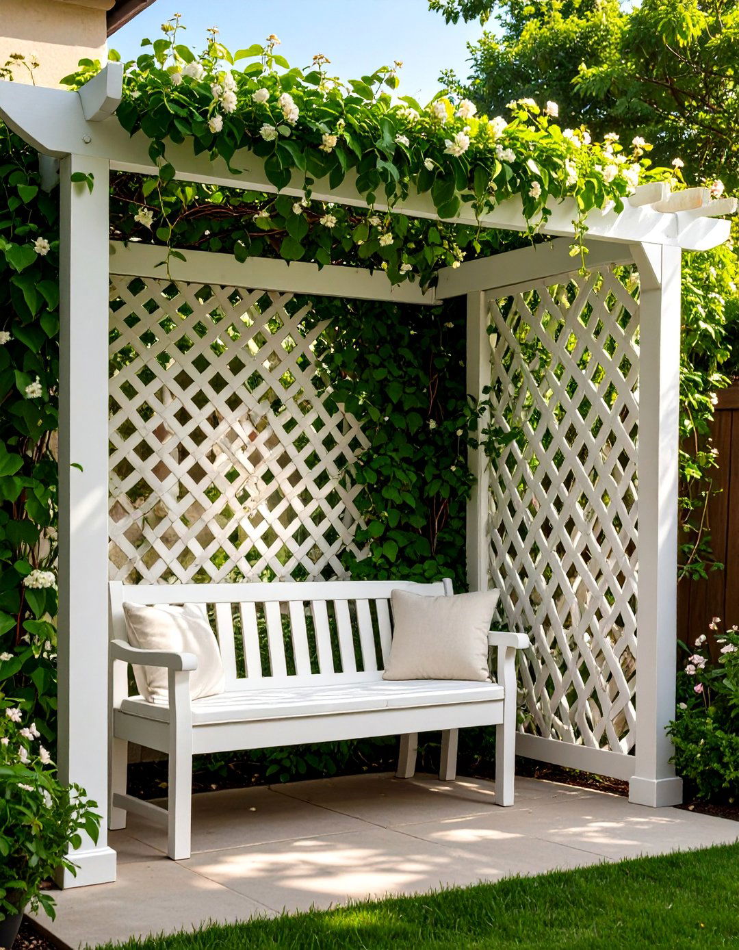 The Privacy Screen with Lattice - 30 budget small backyard ideas