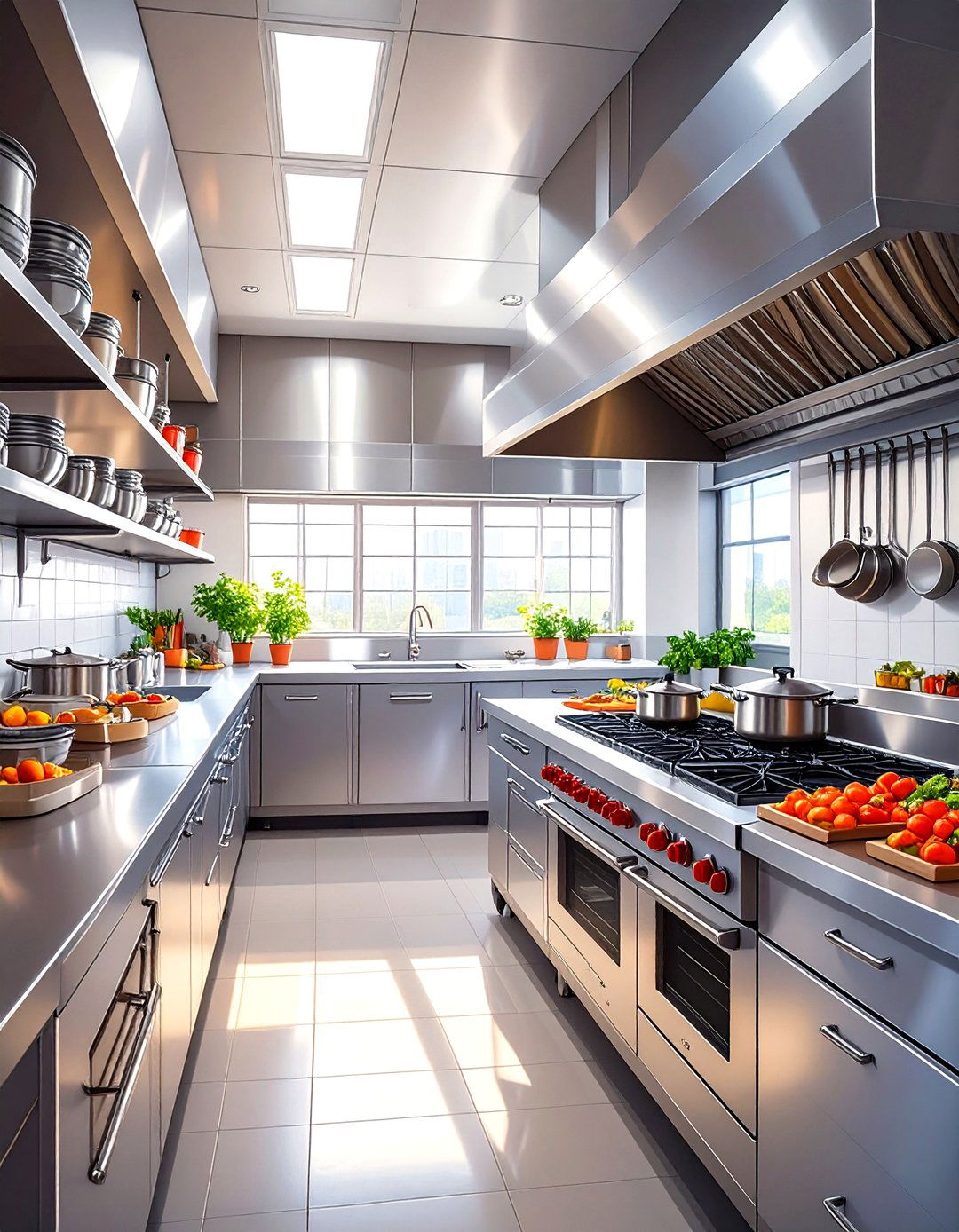 The Professional Industrial Kitchen for Home Chefs - 30 modern industrial interior design ideas