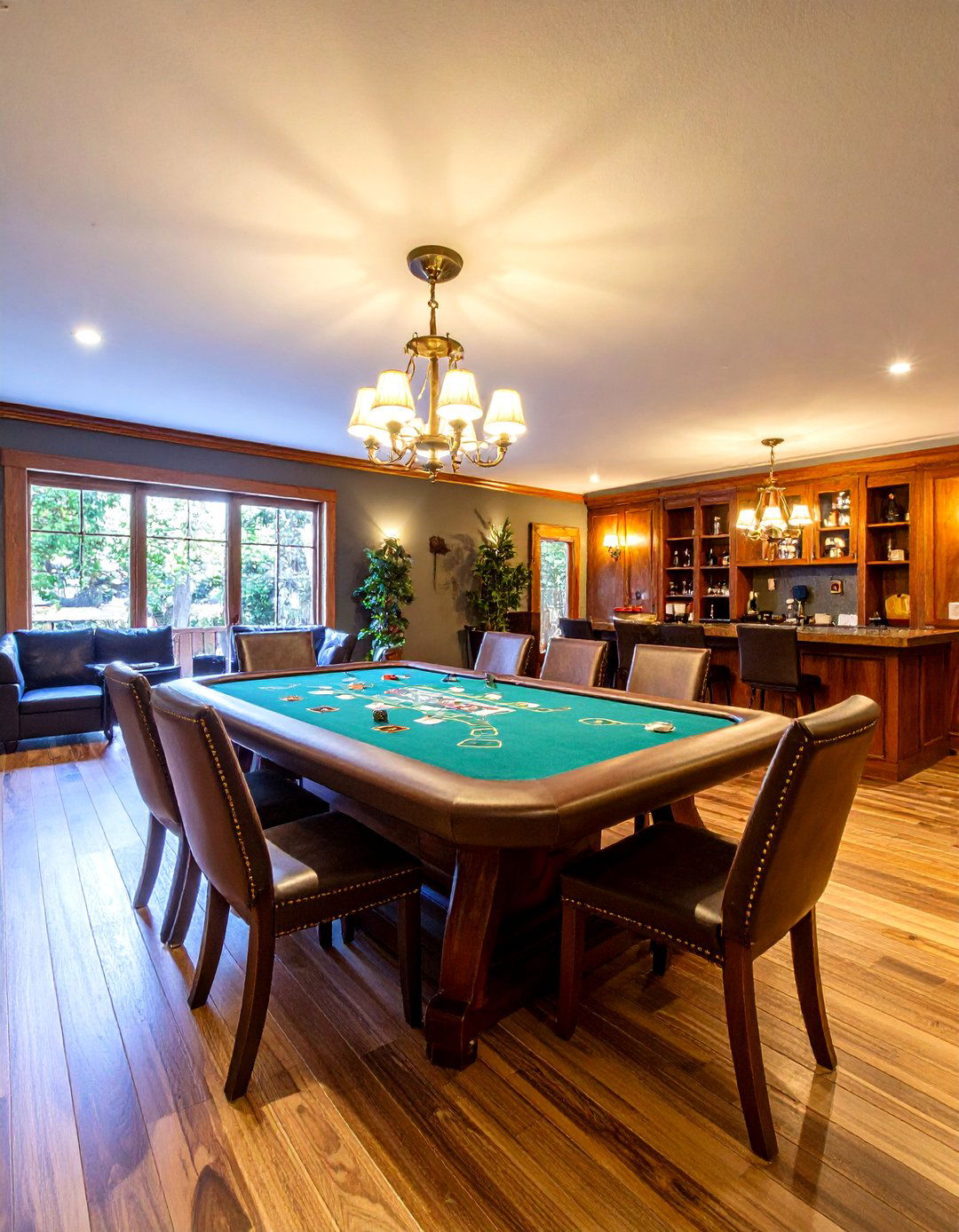 The Professional Poker Room - 30 2 car garage man cave ideas