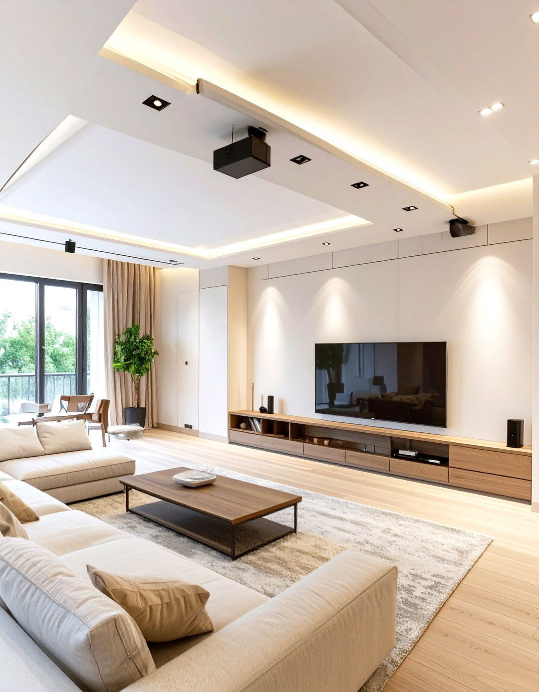 The Projector Screen Living Room - 30 modern living room ideas with tv