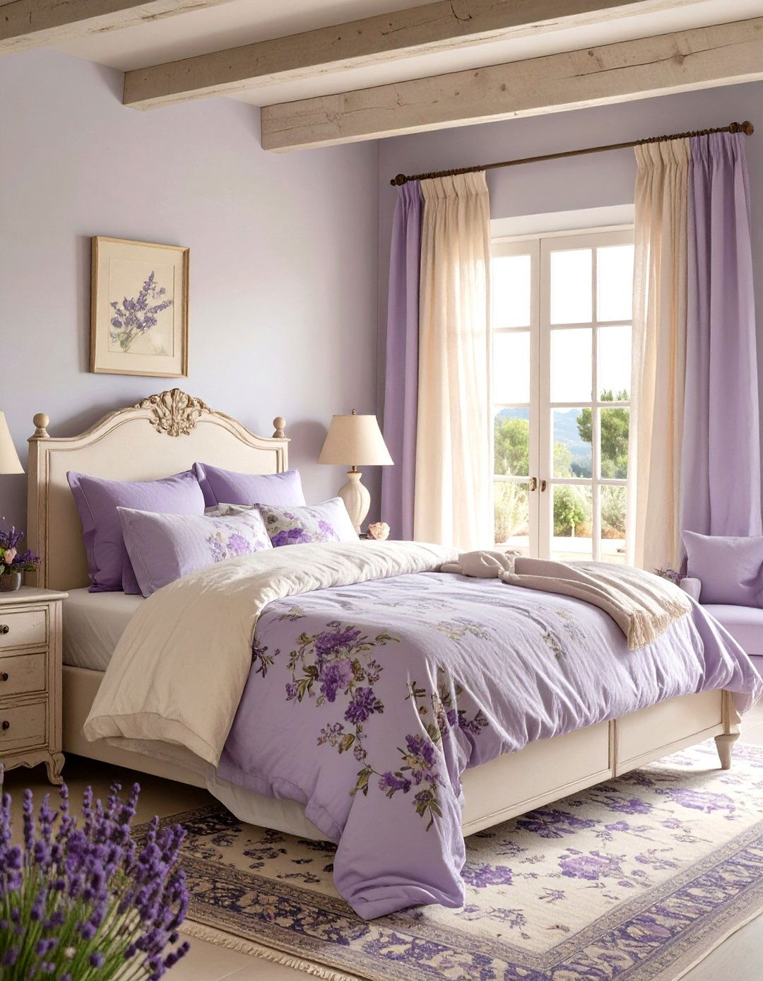 The Provenal Lavender Bedroom - 30 mediterranean interior design ideas