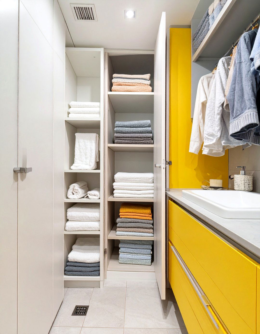 The Pull Out Vertical Pantry Closet - 30 bathroom linen closet ideas