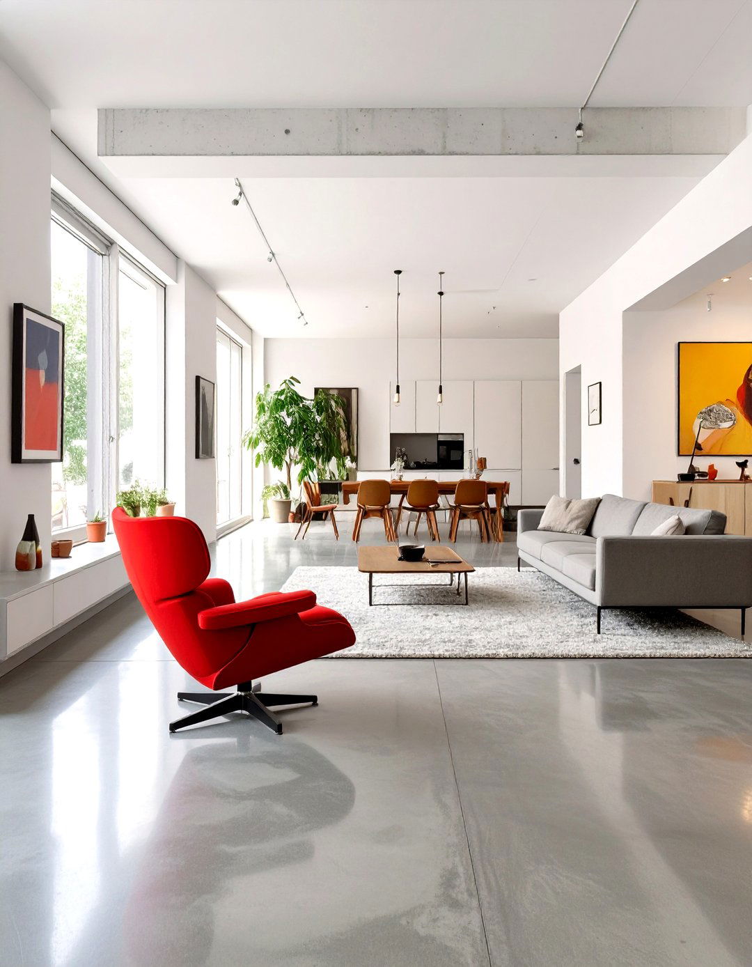 The Purists Open Plan Living Space - 30 bauhaus interior design ideas