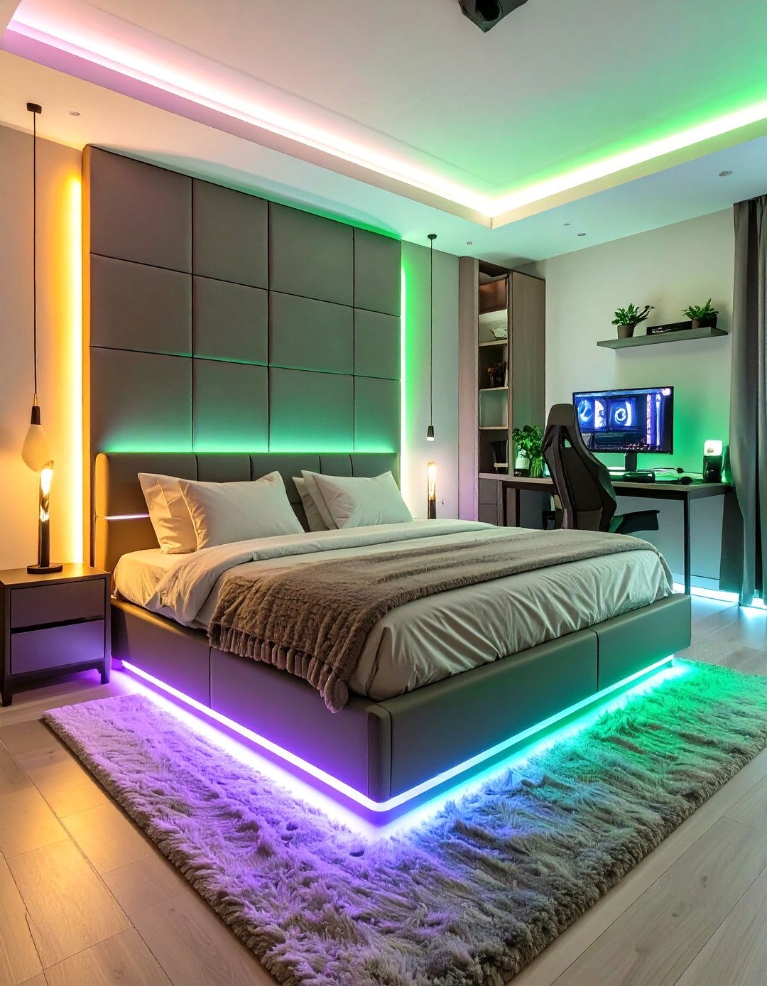The RGB Overload Gamer Bedroom - 30 gamer bedroom ideas