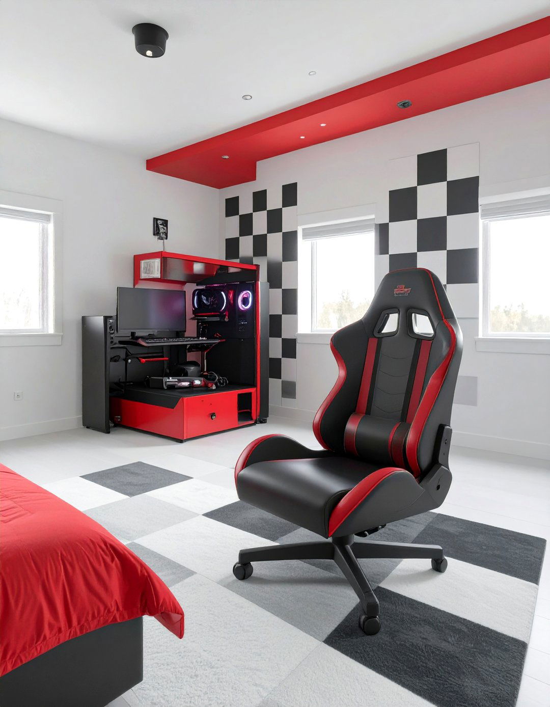The Racing Simulator Bedroom - 30 gaming bedroom ideas