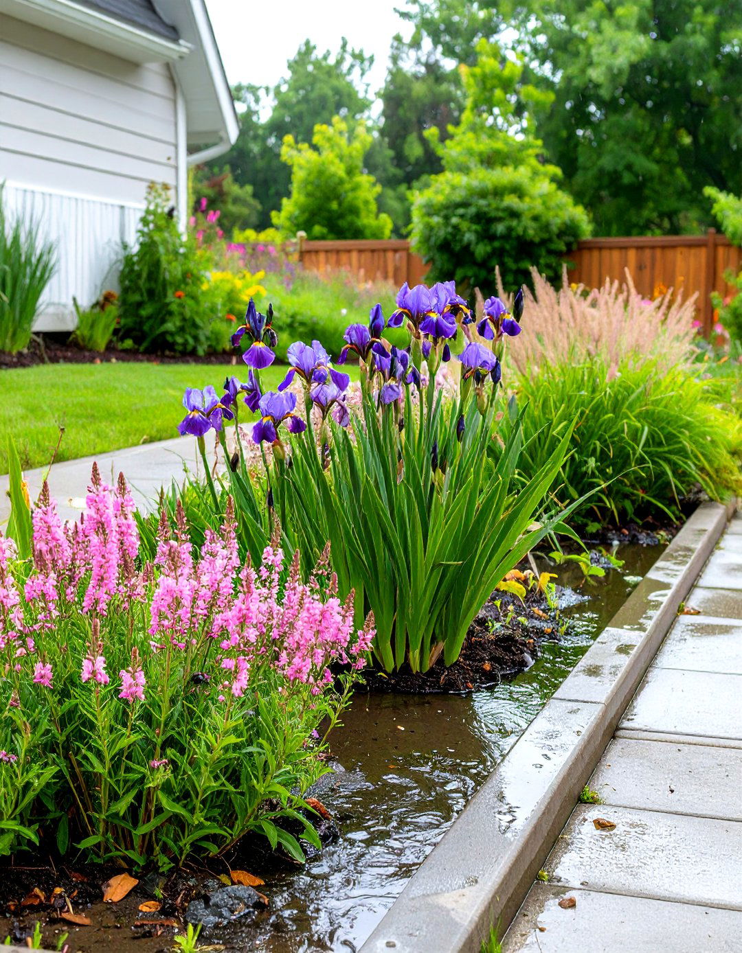 The Rain Garden with Water Loving Perennials - 30 low maintenance perennial garden designs
