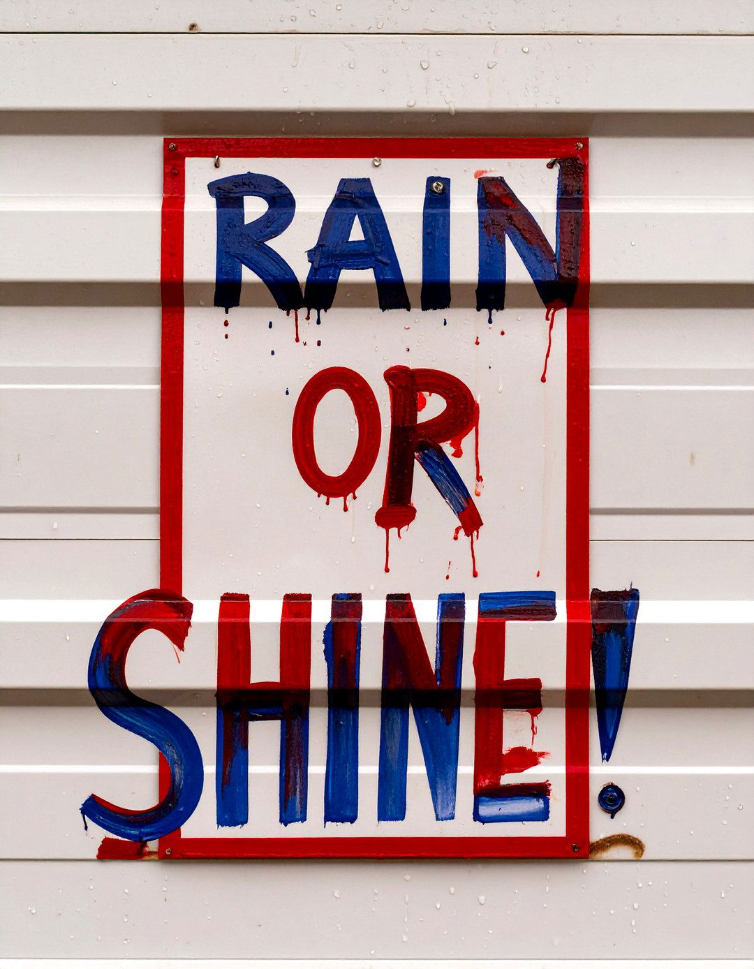 The Rain or Shine Weatherproof Sign - 30 garage sale sign ideas