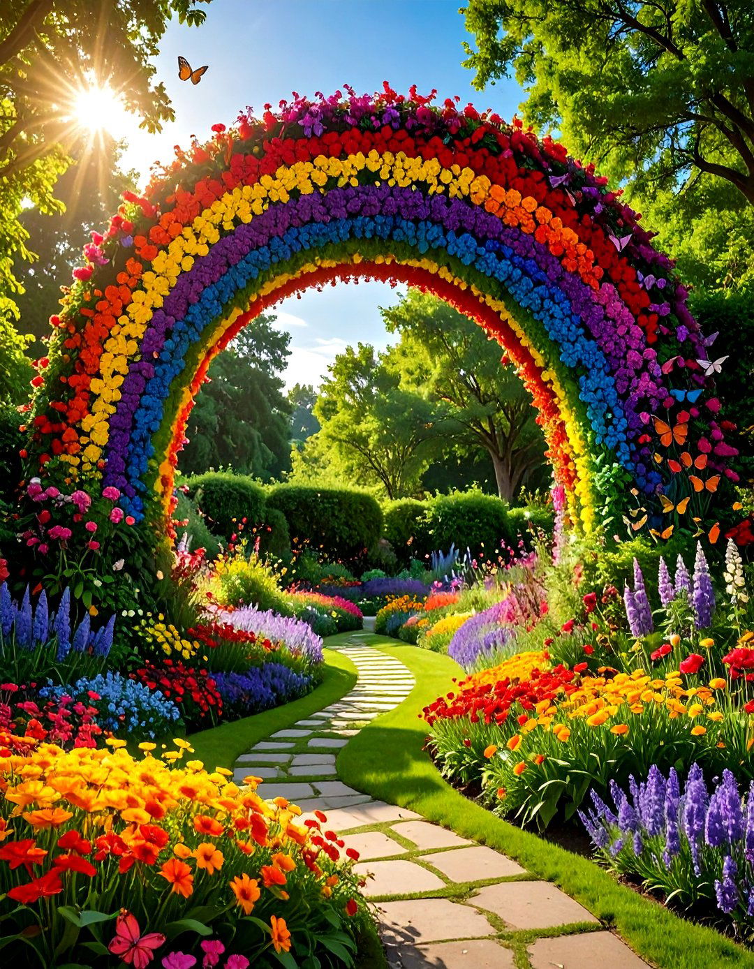 The Rainbow Arc Butterfly Garden - 30 layout butterfly garden design plans ideas