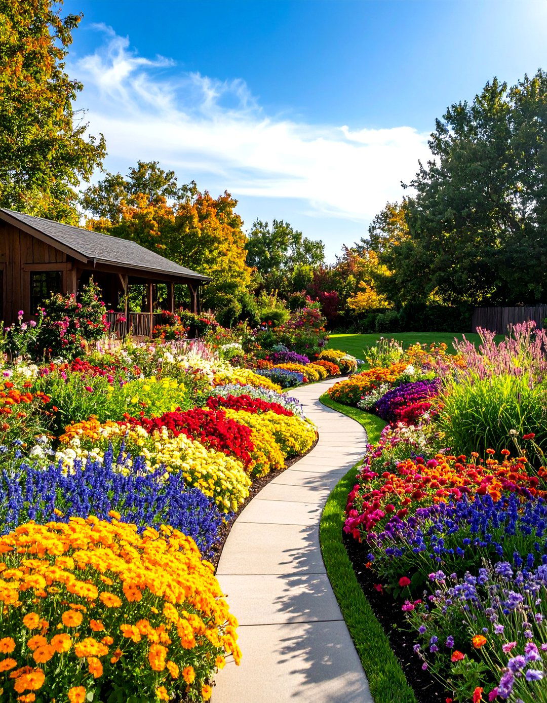 The Rainbow Themed Flower Garden - 30 flower garden layout ideas