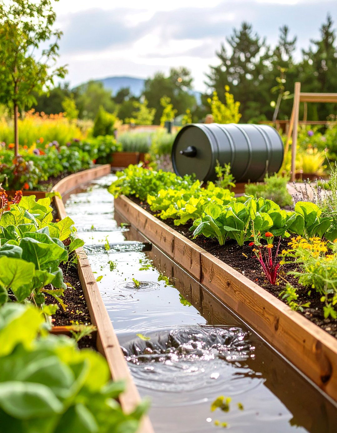 The Rainwater Harvesting Garden System - 30 creative vegetable garden design ideas