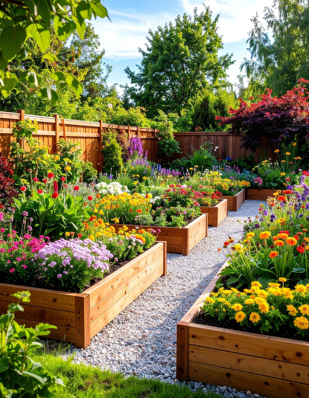 The Raised Bed Flower Garden - 30 flower garden layout ideas
