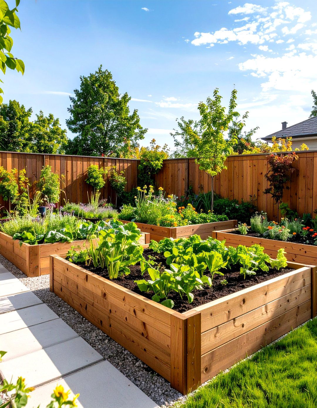 The Raised Bed Vegetable Garden - 30 diy backyard ideas
