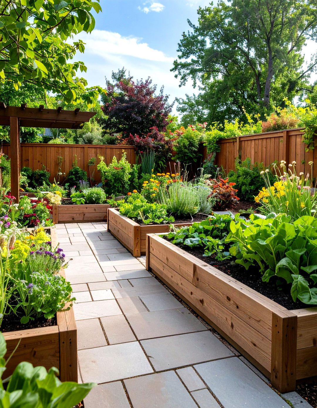 The Raised Garden Bed Patio - 30 flagstone patio ideas