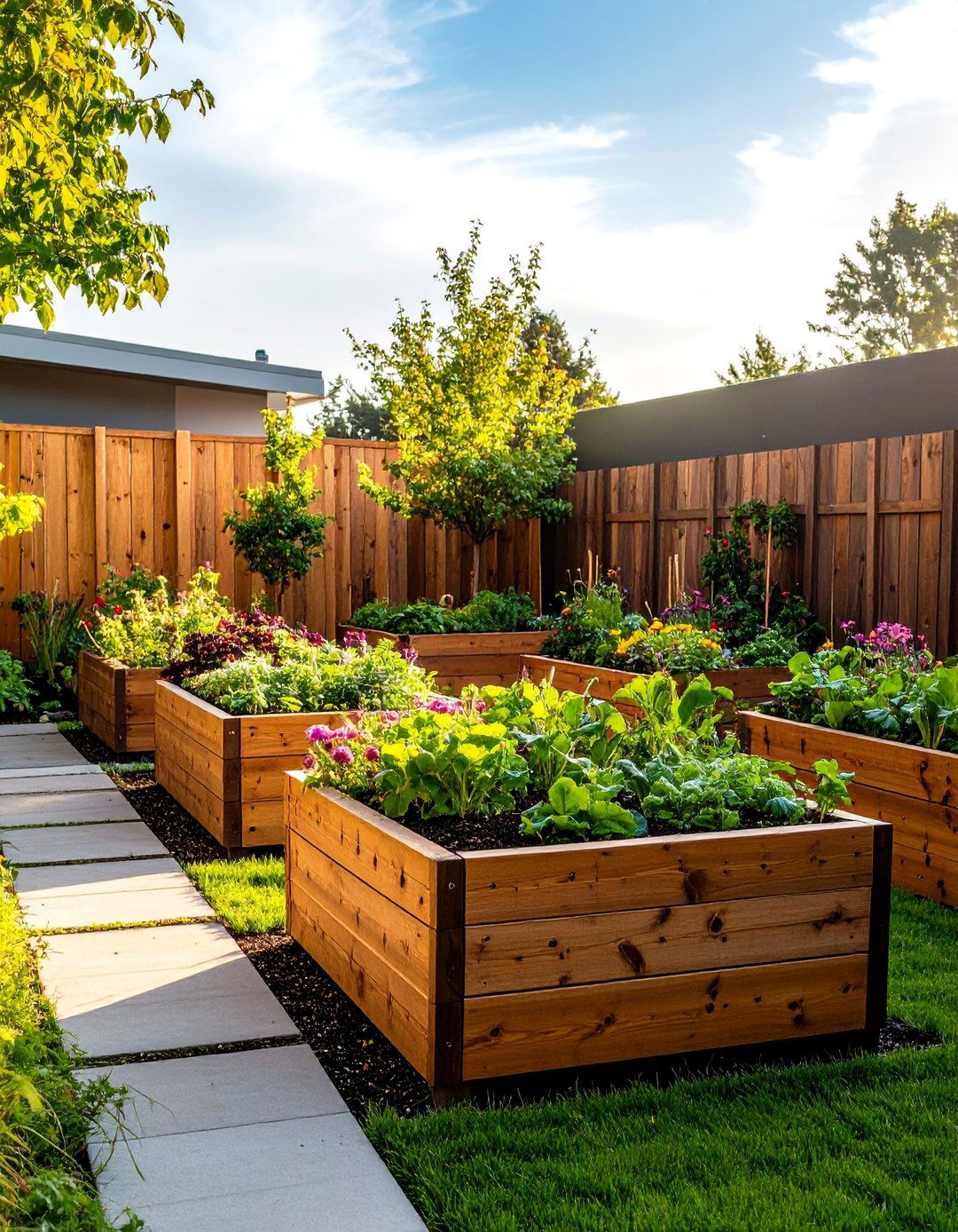 The Raised Planter Box Layout - 30 backyard ideas for small yards