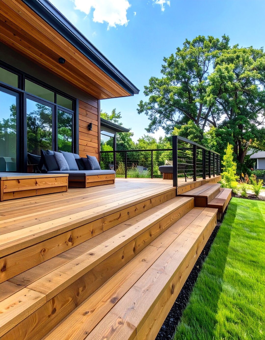 The Raised Wooden Deck Patio - 30 back patio designs