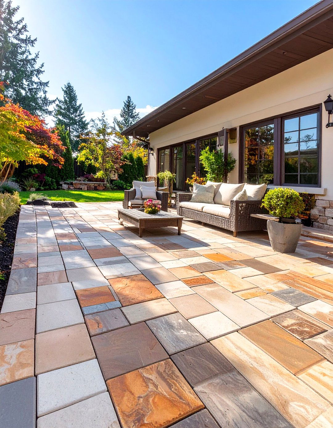 The Random Ashlar Paver Layout - 30 backyard pavers ideas
