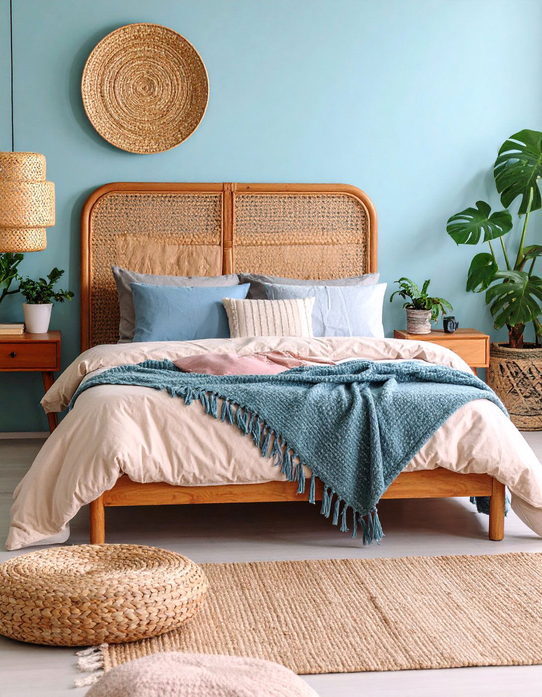 The Rattan Furniture Bedroom - 30 80s interior design ideas