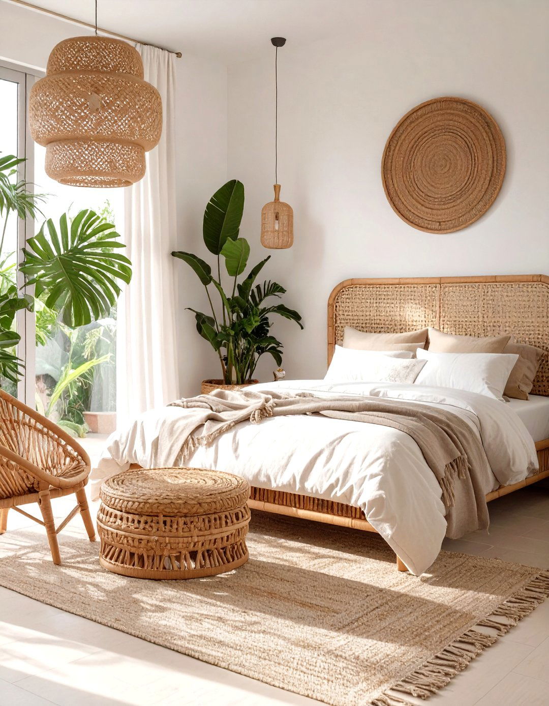The Rattan and Wicker Accent Bedroom - 30 mid century modern bedroom ideas