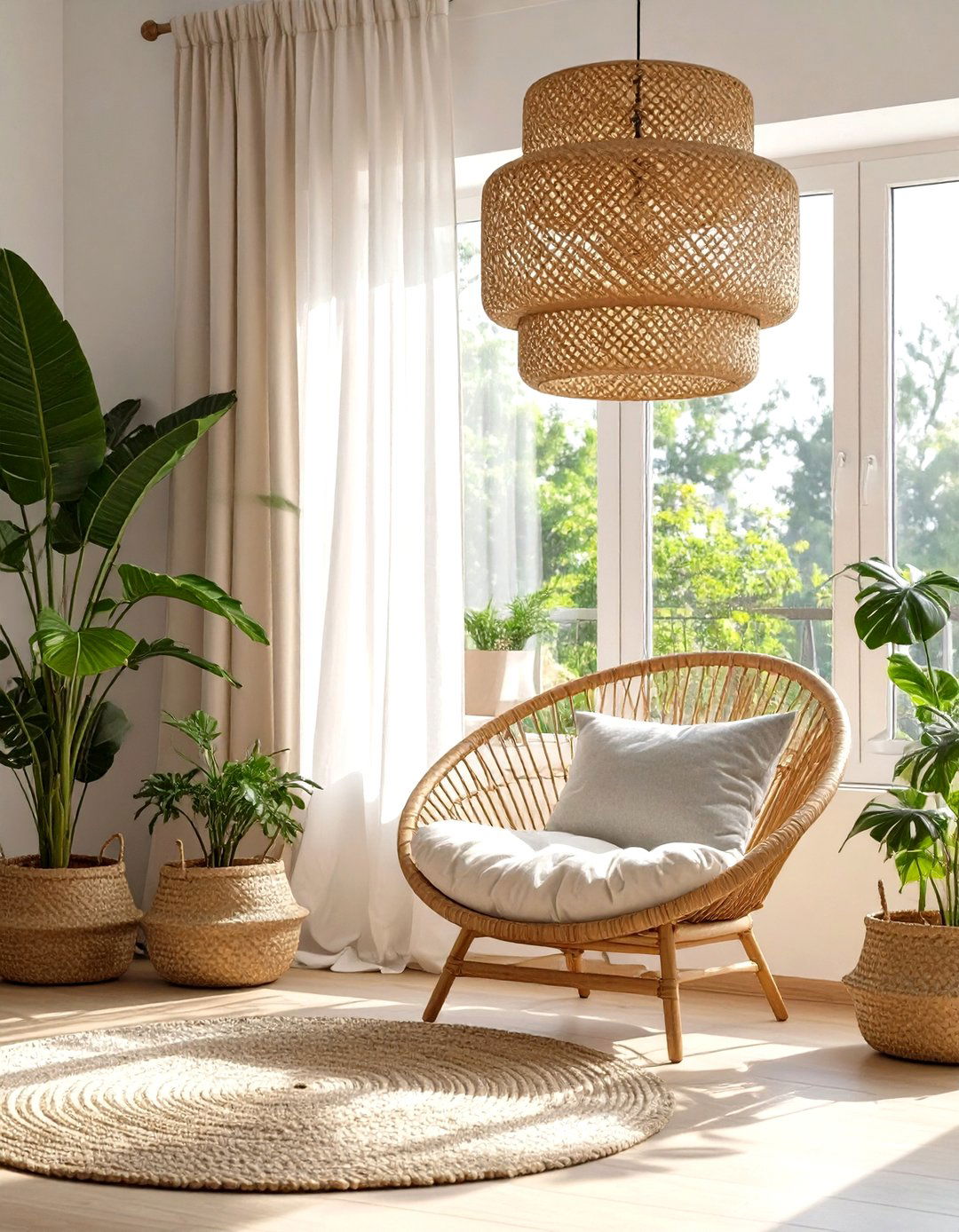 The Rattan and Wicker Accent Living Room - 30 cute cozy apartment living room decorating ideas