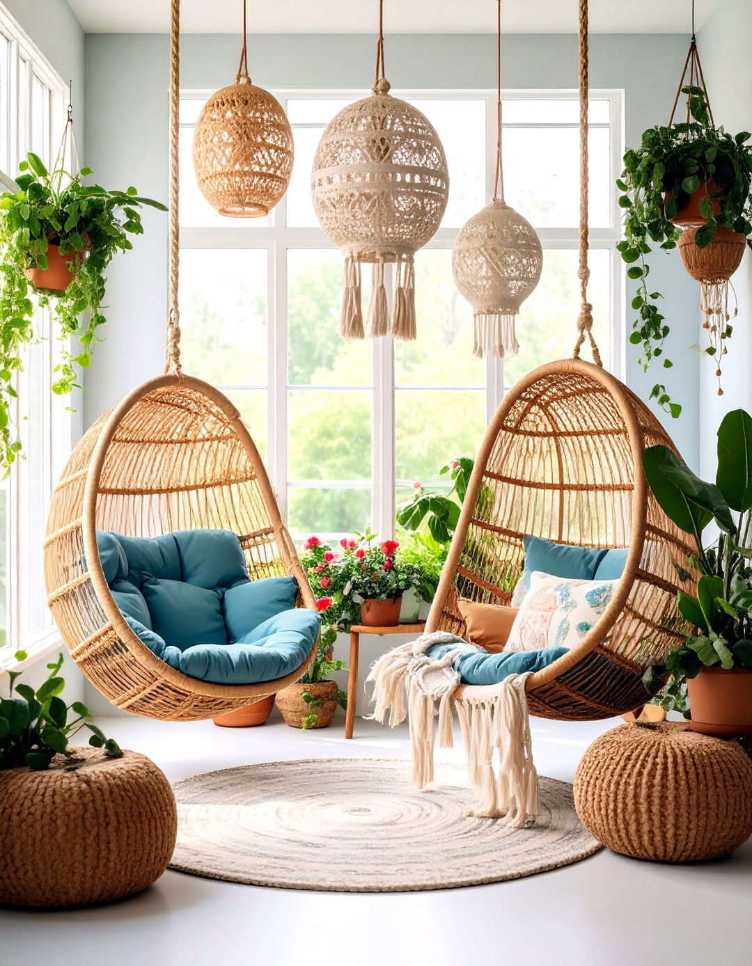 The Rattan and Wicker Bohemian Porch - 30 1960s interior design ideas