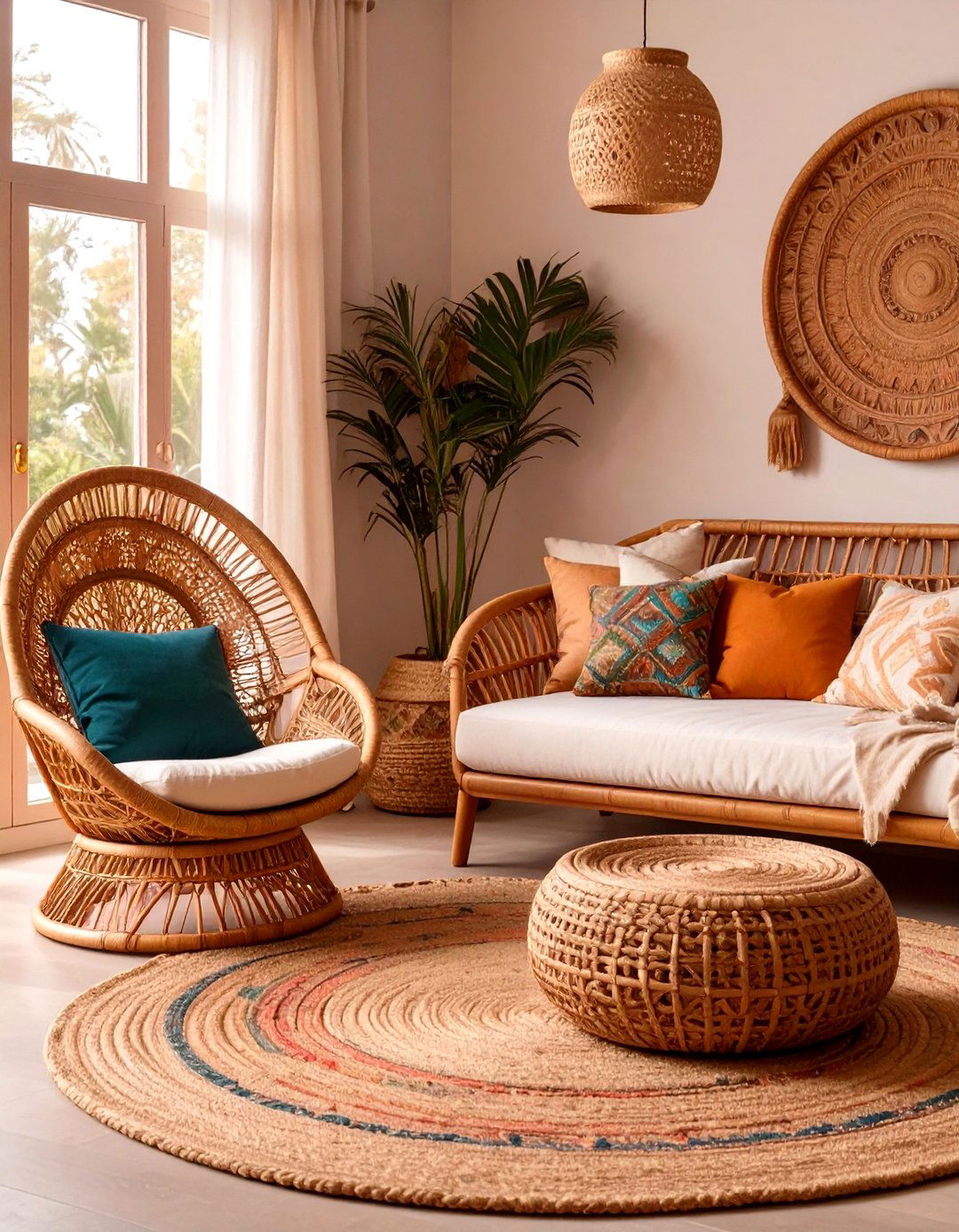 The Rattan and Wicker Furniture Focus - 30 modern bohemian interior design ideas