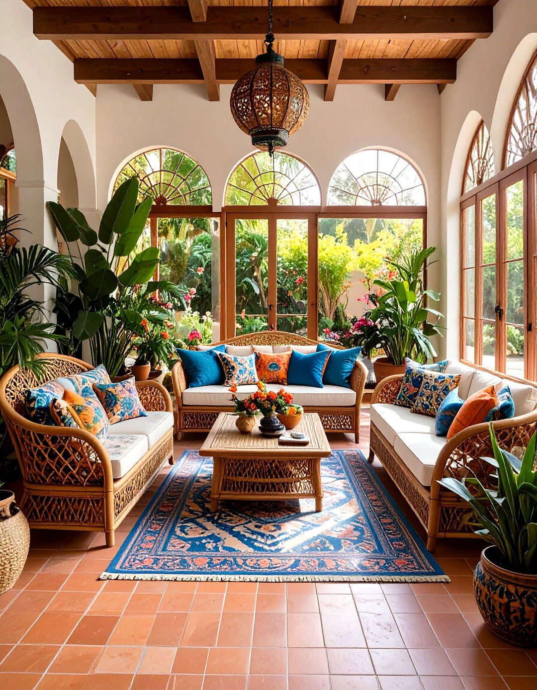The Rattan and Wicker Sunroom - 30 60s interior design ideas