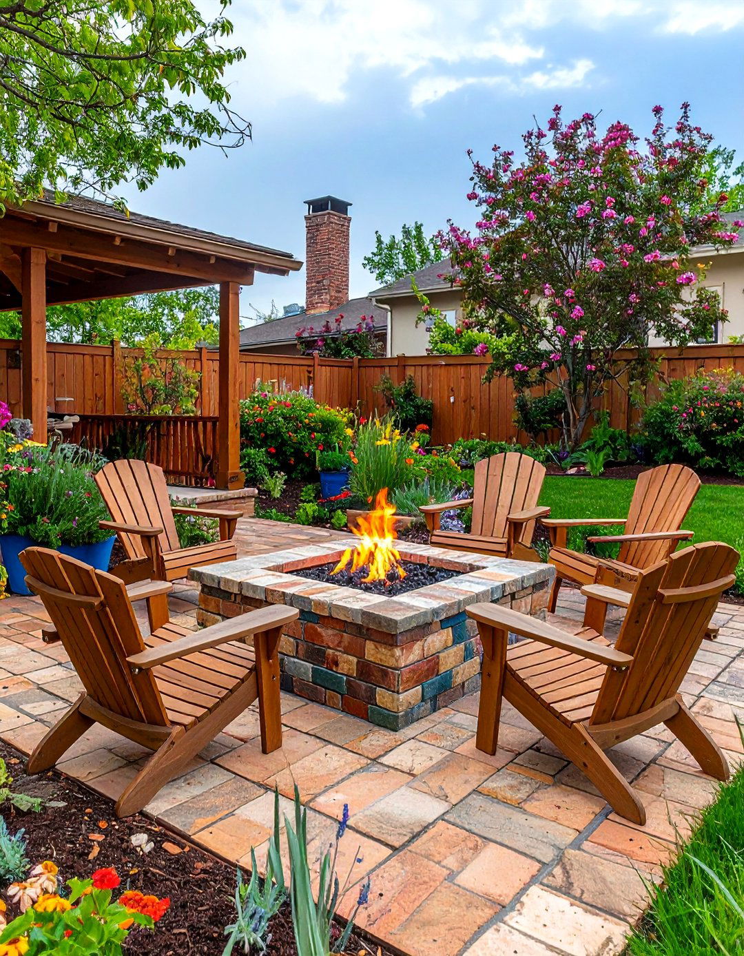 The Reclaimed Brick Firepit - 30 backyard firepit ideas