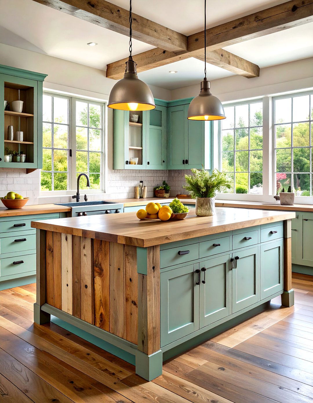 The Reclaimed Materials Kitchen Island - 30 kitchen islands ideas