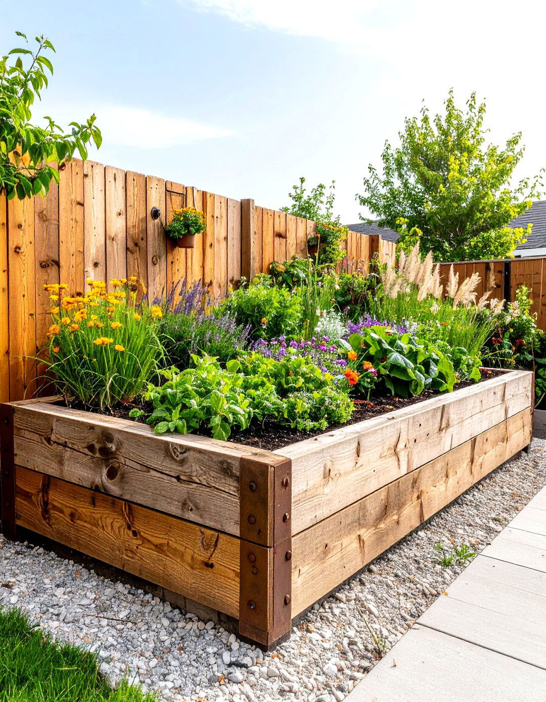 The Reclaimed Timber Industrial Raised Bed - 30 ideas for raised garden beds