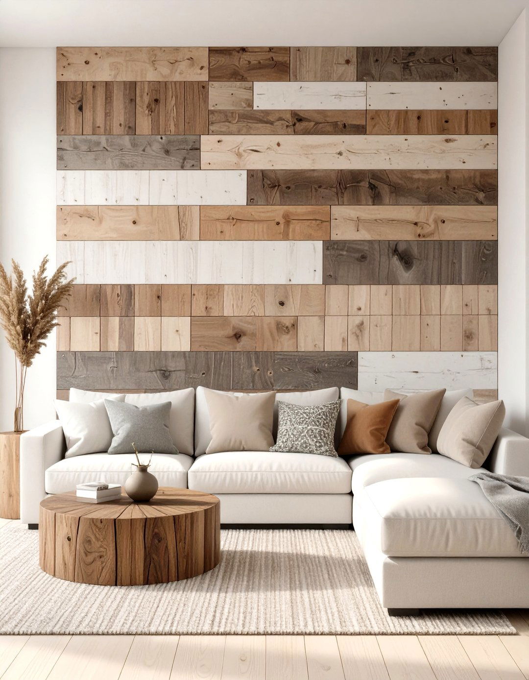 The Reclaimed Wood Accent Wall - 30 modern farmhouse interior design ideas