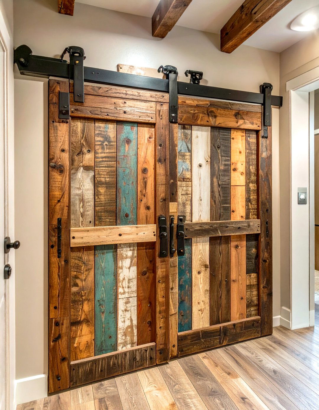 The Reclaimed Wood Basement Door - 30 basement door ideas