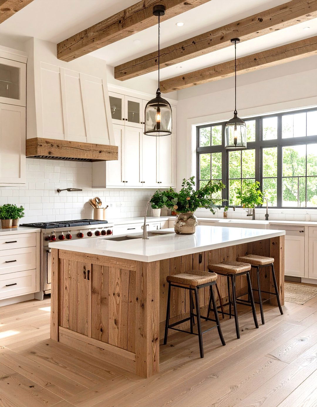 The Reclaimed Wood Kitchen - 30 earthy boho kitchen ideas