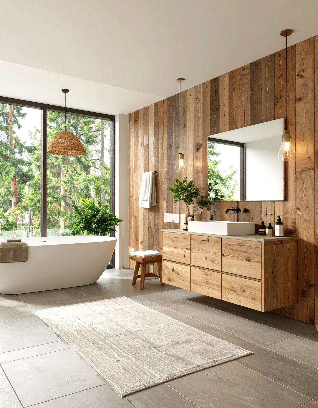 The Reclaimed Wood Sanctuary Bathroom - 30 earthy bathroom ideas