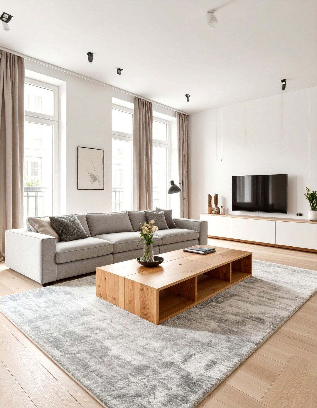 The Rectilinear Minimalist Living Room
