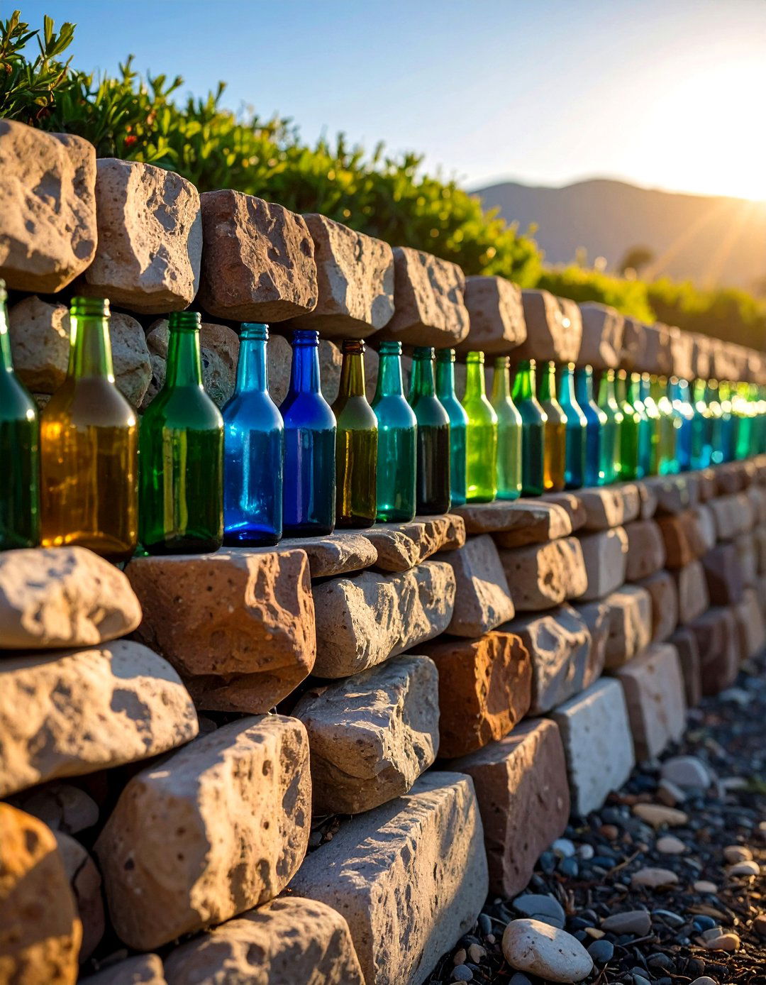 The Recycled Material Garden Wall - 30 garden retaining wall ideas