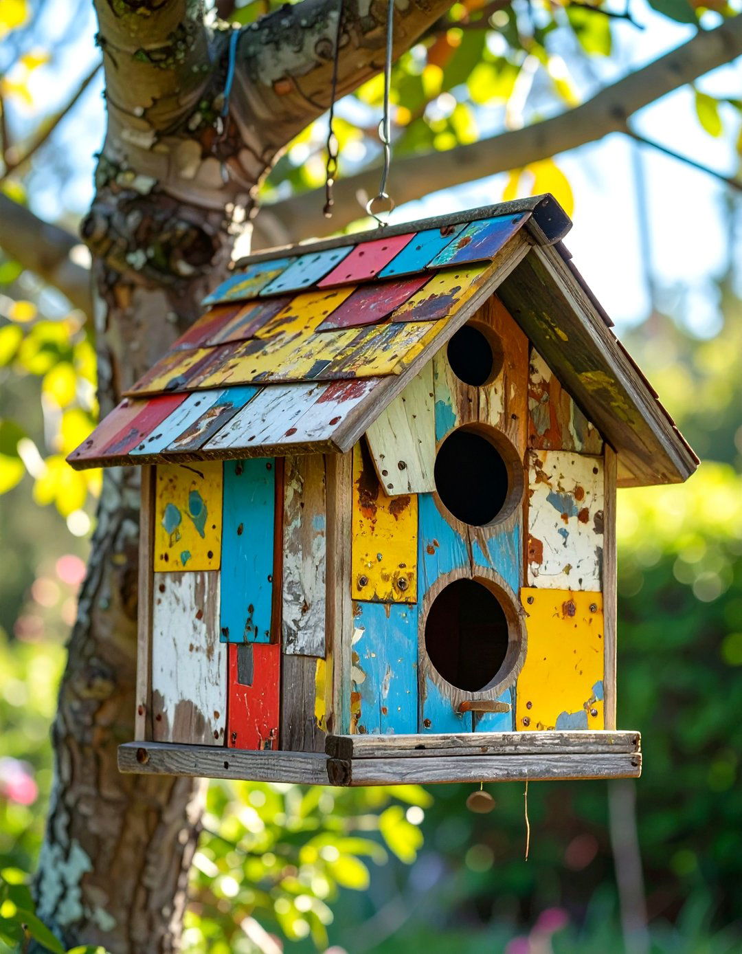 The Recycled Materials Bird House - 30 bird house design ideas