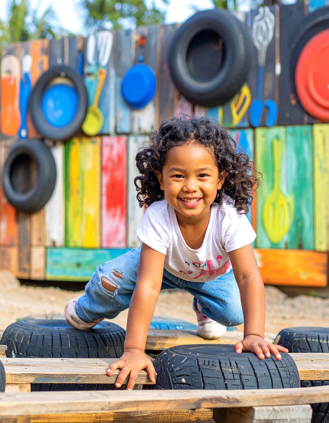 The Recycled Materials Playground - 30 kid friendly small backyard playground ideas