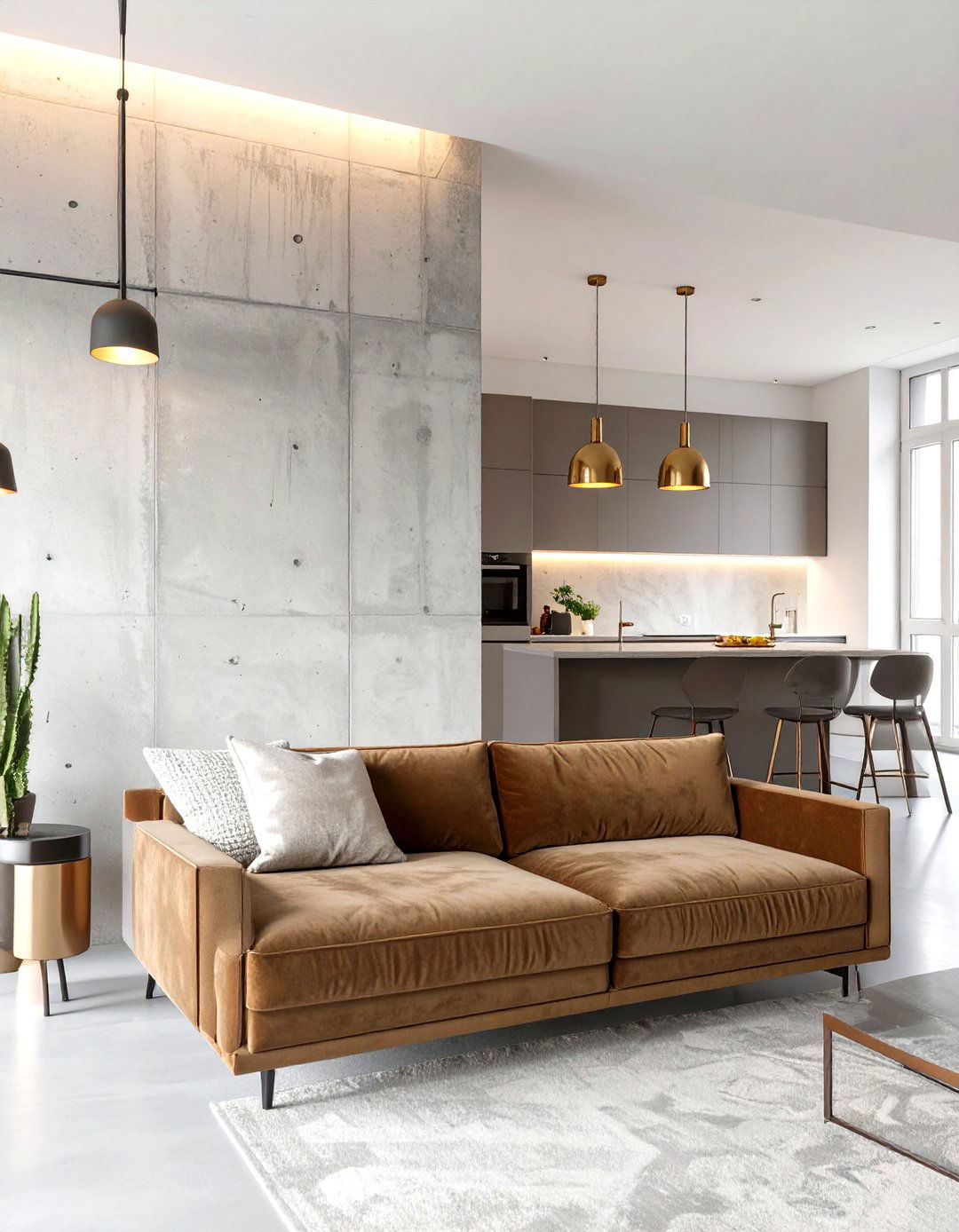 47 Industrial Living Rooms for an Urban Chic Space - The Spruce - Industrial Chic Apartment Design With City Views