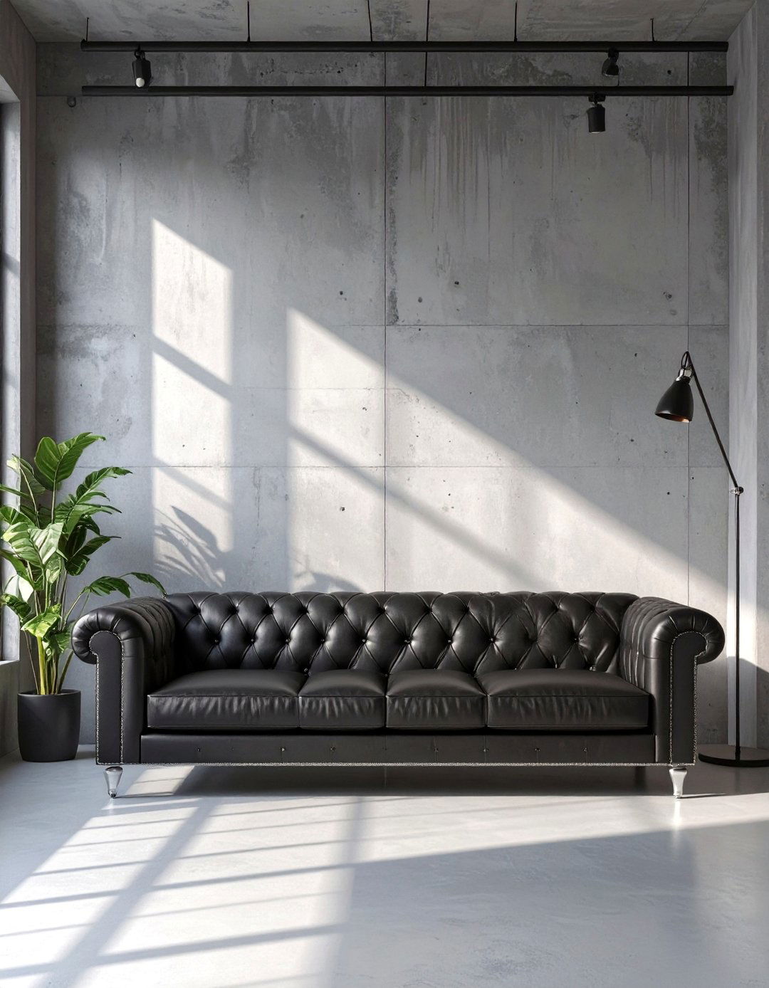 The Refined Monochrome Industrial Space - 30 ai industrial loft design ideas