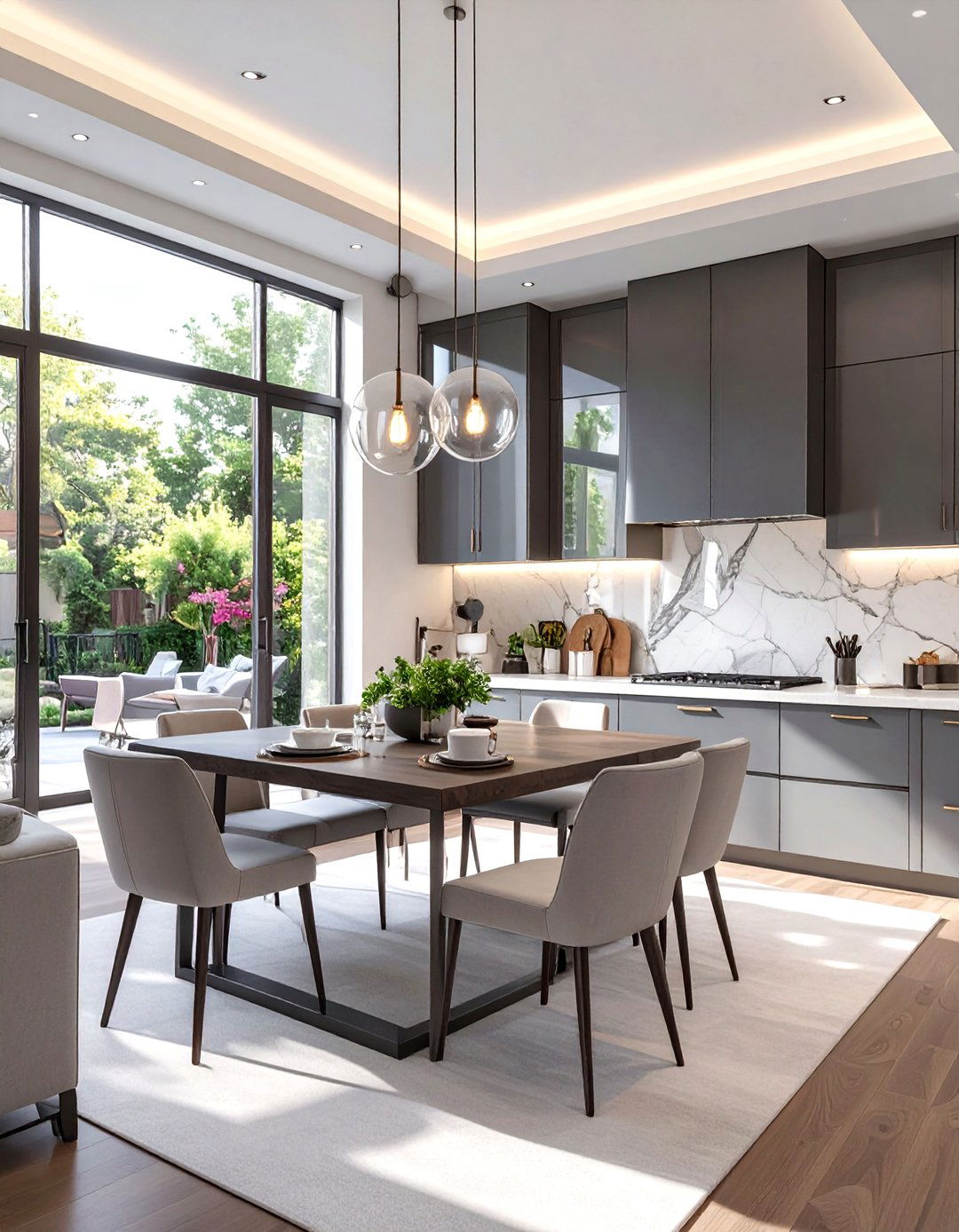 The Reflective Mirrored Backsplash Kitchen - 30 modern kitchen backsplash ideas