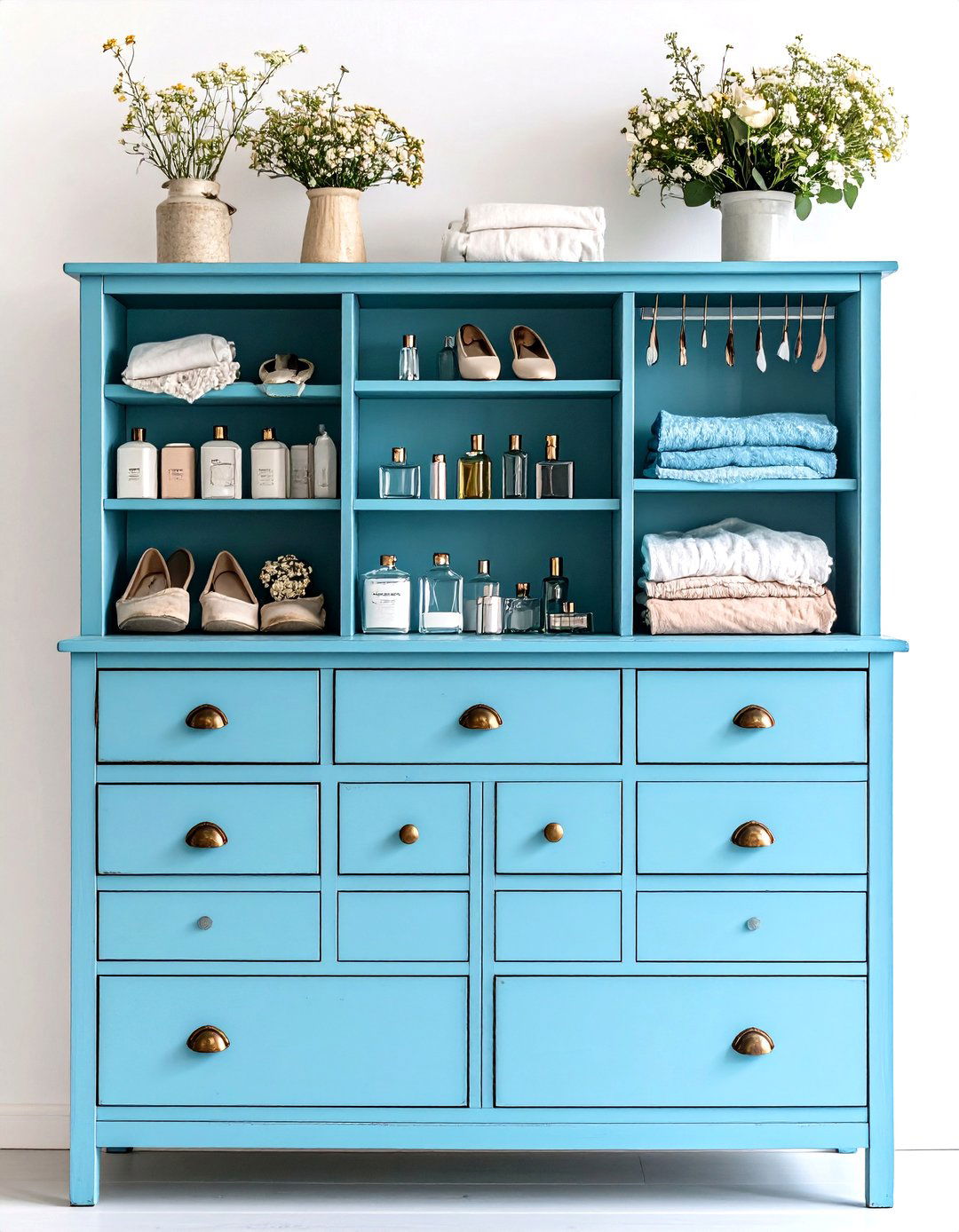 The Repurposed Drawer Shelves - 30 diy closet organizer ideas