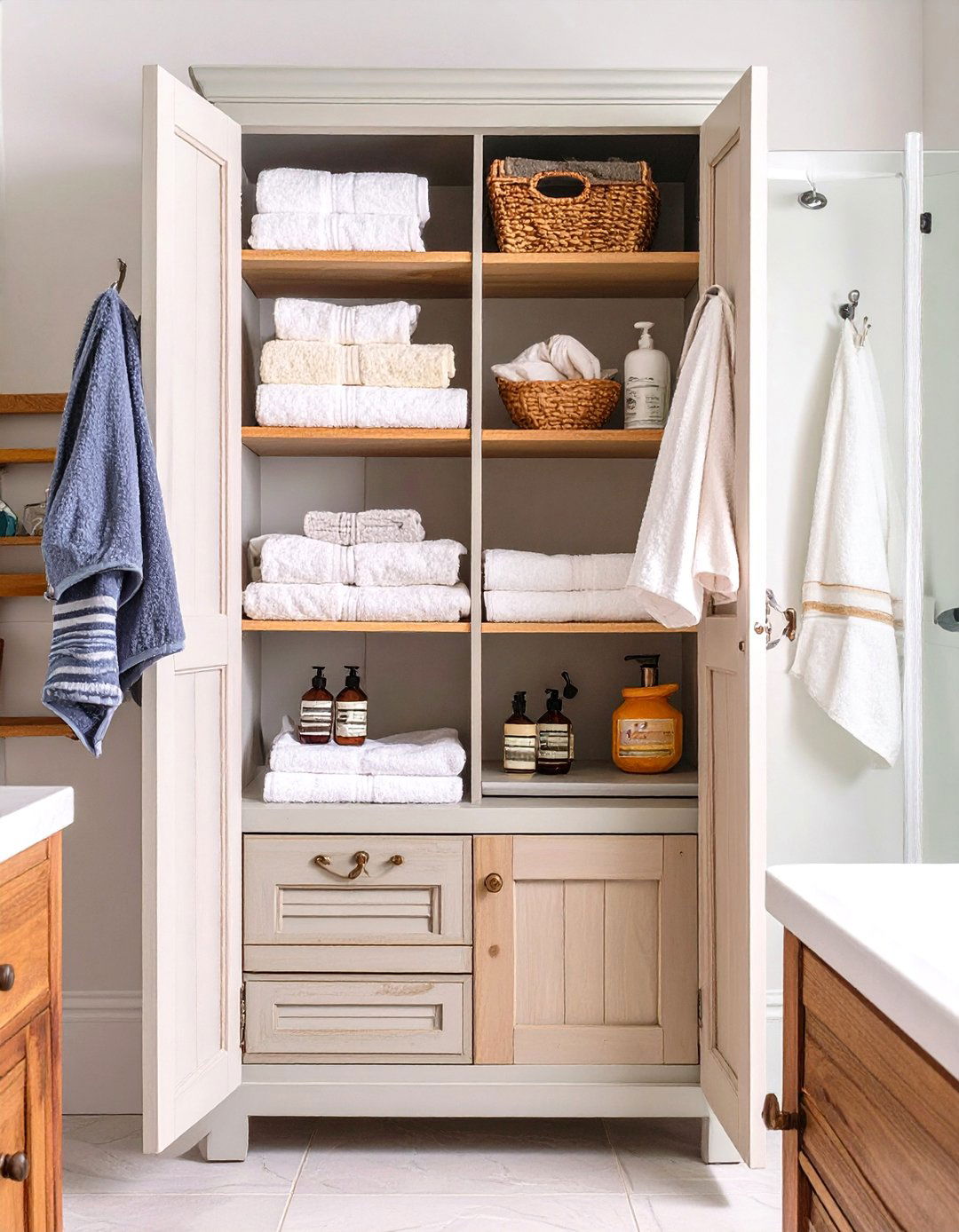 The Repurposed Furniture Bathroom Closet - 30 bathroom closet ideas