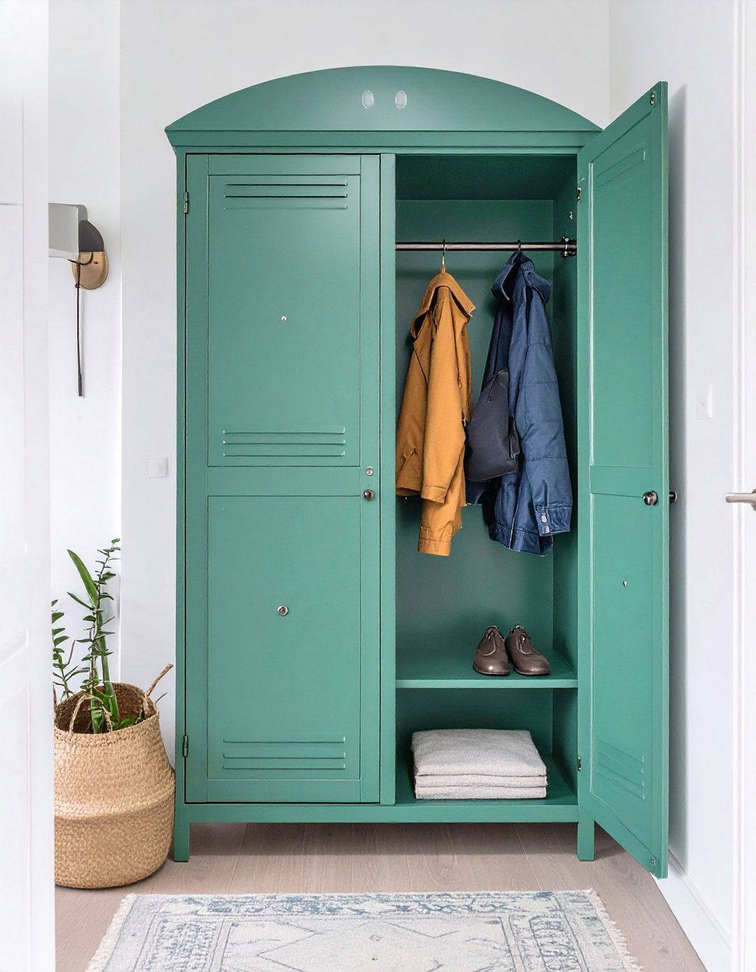 The Repurposed Furniture Closet - 30 coat closet organization ideas
