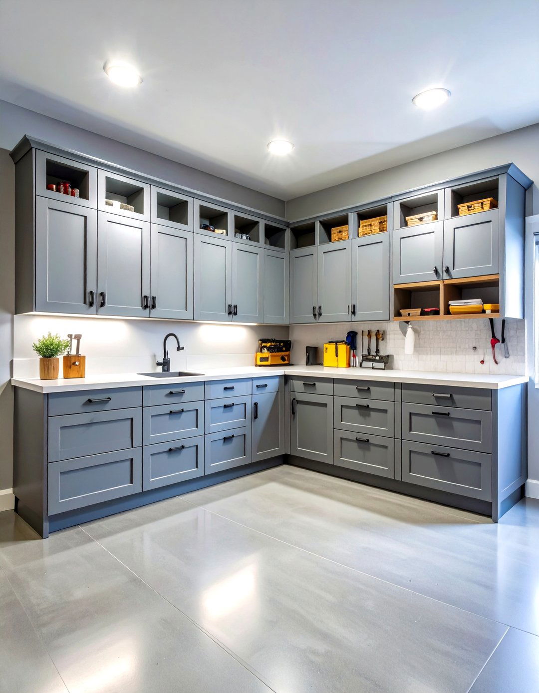 The Repurposed Kitchen Cabinet Workshop - 30 garage storage ideas diy