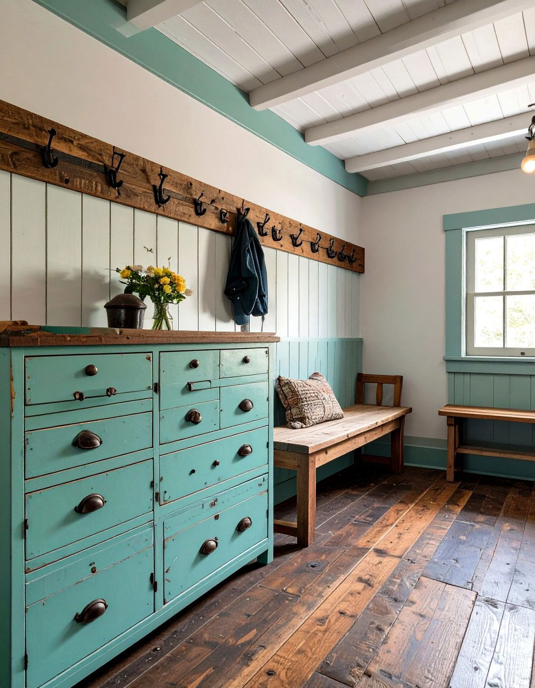 The Repurposed and Upcycled Garage Mudroom - 30 garage mudroom ideas