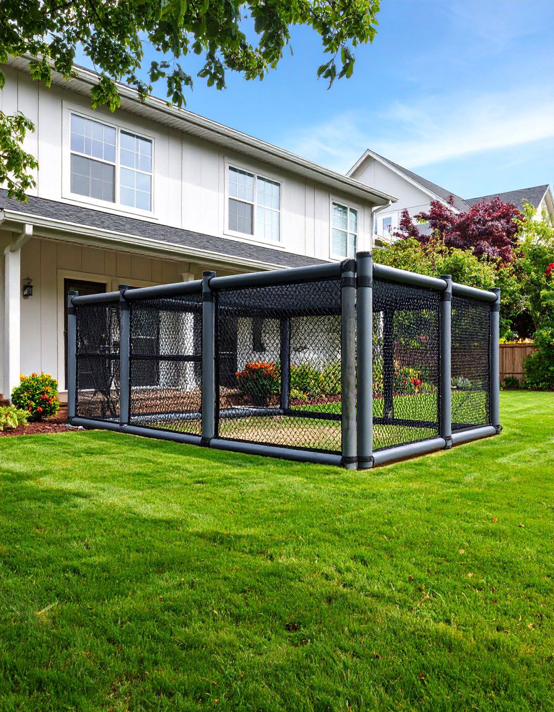 The Retractable Batting Cage - 30 backyard batting cage ideas