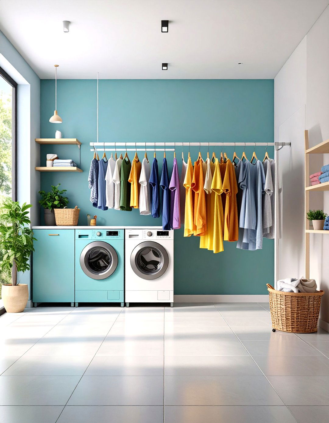The Retractable Clothesline Laundry Room System - 30 laundry room drying rack ideas